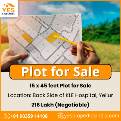 Affordable Residential Plot for Sale | 15x45 ft | Near KLE Hospital, Yellur, Belgaum