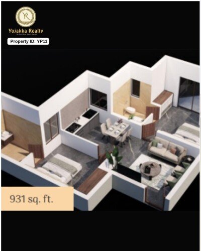 Top - Floor Scenic 2 BHK – Floor 4 (931 sq. ft.) | Serene Views in Belagavi-1